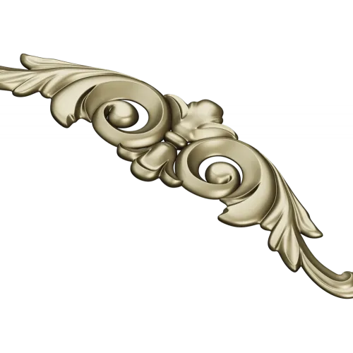 Acanthus scroll STL model for CNC - decorative cartouche 3D model