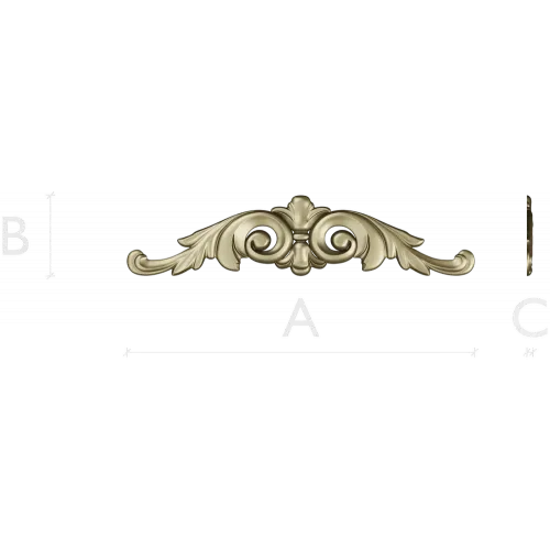 Acanthus scroll STL model for CNC - decorative cartouche 3D model