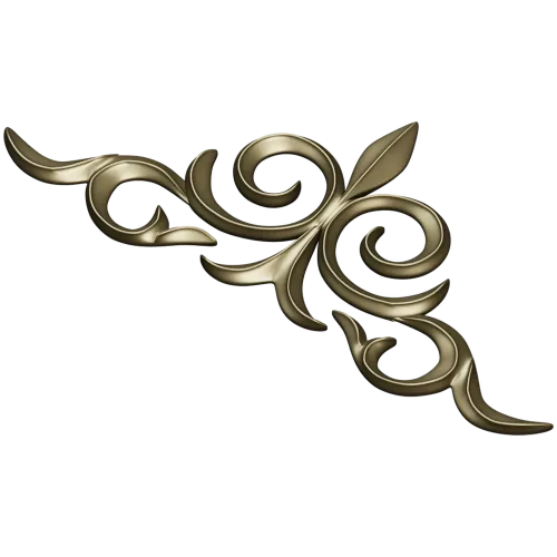 Ornamental Fleur Cartouche STL - 3D model for CNC carving