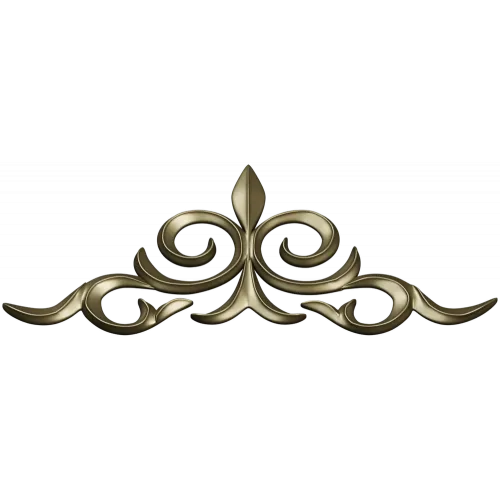 Ornamental Fleur Cartouche STL - 3D model for CNC carving