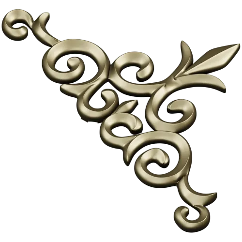 Acanthus Corner Ornament - STL 3D Model for CNC