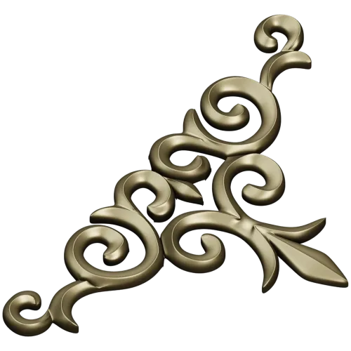 Acanthus Corner Ornament - STL 3D Model for CNC