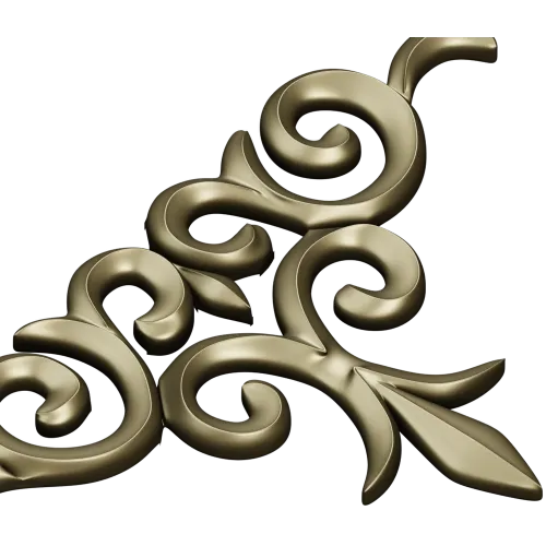 Acanthus Corner Ornament - STL 3D Model for CNC