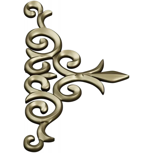 Acanthus Corner Ornament - STL 3D Model for CNC