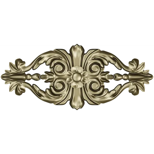 Baroque Floral Applique - detailed STL 3D model for CNC