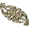 Baroque Floral Applique - detailed STL 3D model for CNC