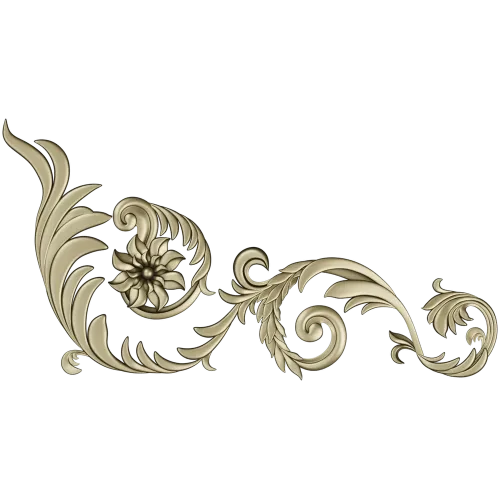 Acanthus Corner Ornament STL