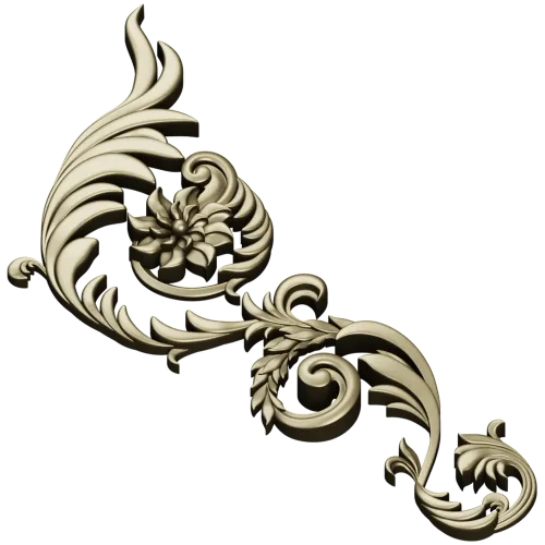 Acanthus Corner Ornament STL