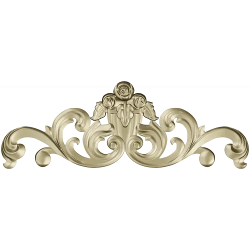 Rose Acanthus Cartouche - STL 3D Model for CNC