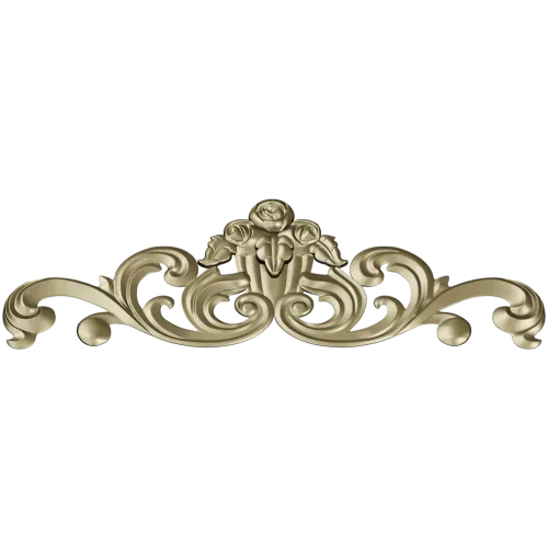 Rose Acanthus Cartouche - STL 3D Model for CNC
