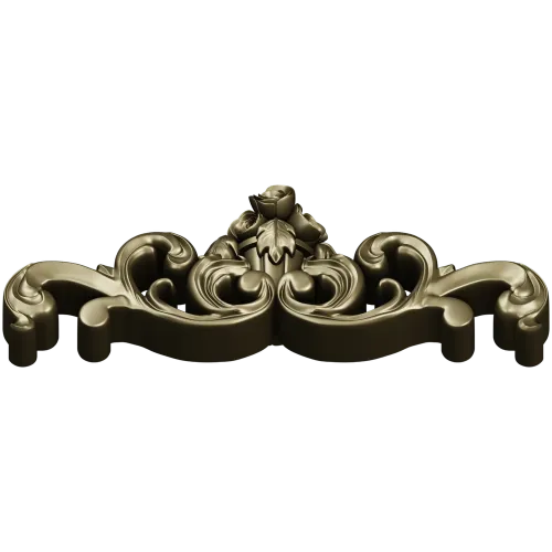Рокайльный картуш с розой - 3D модель STL для ЧПУ