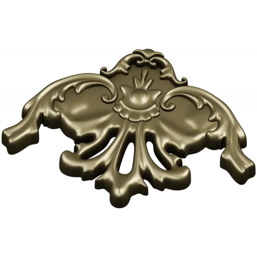 Rococo Floral Corner STL for CNC Milling