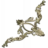 Rocaille Corner Applique STL - ornate corner 3D model for CNC