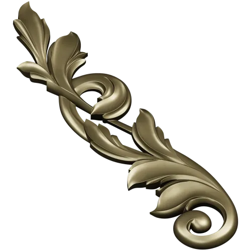 Acanthus Vertical Scroll STL 3D Model for CNC