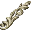 Acanthus Vertical Scroll STL 3D Model for CNC