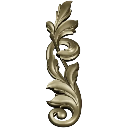Acanthus Vertical Scroll STL 3D Model for CNC