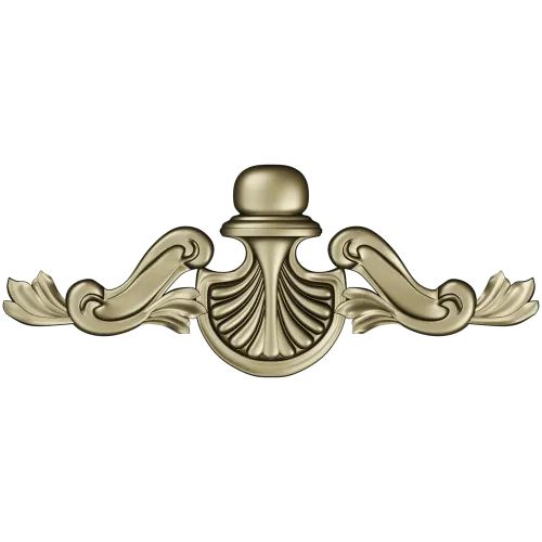 Shell Cartouche Applique - high-quality STL 3D model for CNC