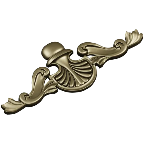Shell Cartouche Applique - high-quality STL 3D model for CNC