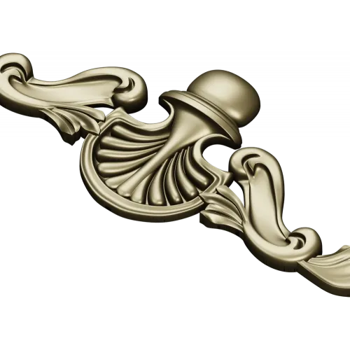 Shell Cartouche Applique - high-quality STL 3D model for CNC