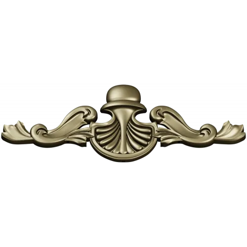 Shell Cartouche Applique - high-quality STL 3D model for CNC