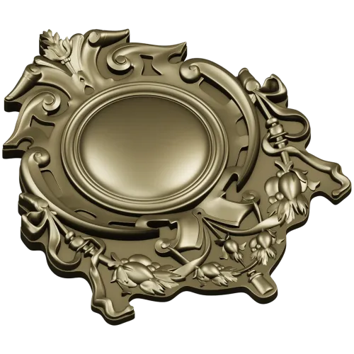 Aureate Rocaille Medallion - STL 3D model for CNC