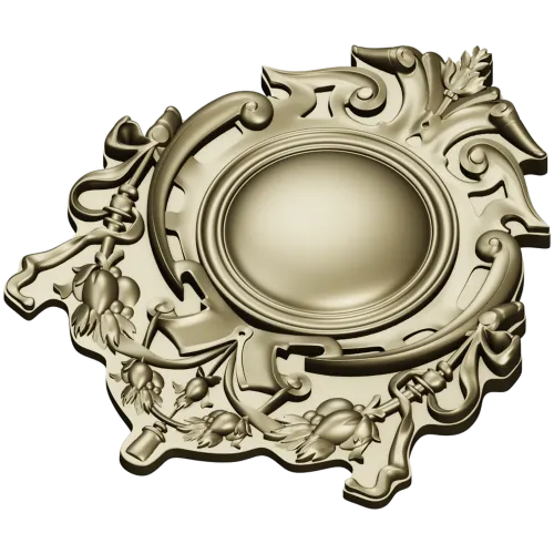 Aureate Rocaille Medallion - STL 3D model for CNC