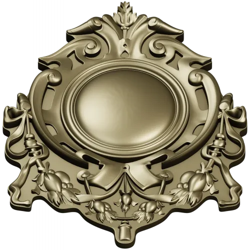 Aureate Rocaille Medallion - STL 3D model for CNC