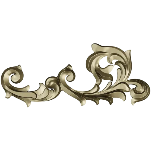 Rococo Acanthus Corner STL 3D Model for CNC