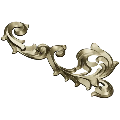 Rococo Acanthus Corner STL 3D Model for CNC