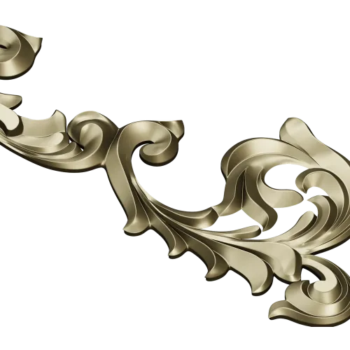 Rococo Acanthus Corner STL 3D Model for CNC
