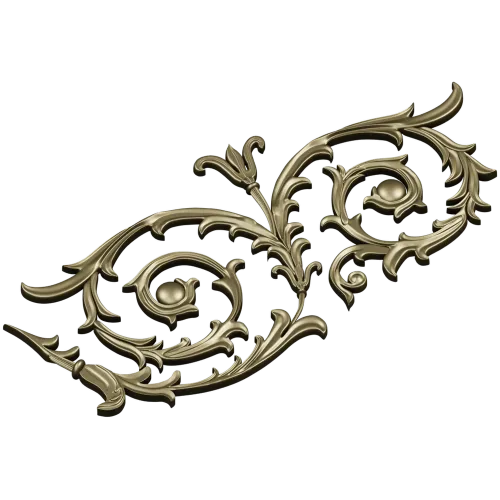 Auric Acanthus Scroll - STL 3D Model for CNC Decorative Panel