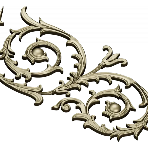 Auric Acanthus Scroll - STL 3D Model for CNC Decorative Panel