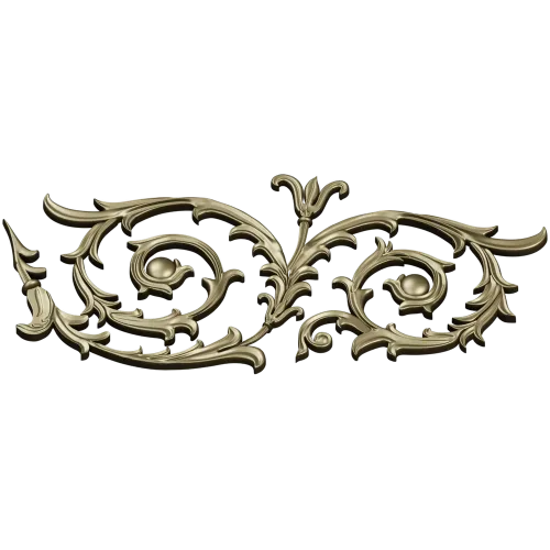 Auric Acanthus Scroll - STL 3D Model for CNC Decorative Panel
