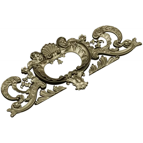 Rococo Shell Cartouche STL for CNC