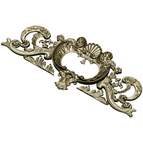 Rococo Shell Cartouche STL for CNC