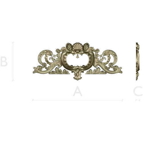 Rococo Shell Cartouche STL for CNC