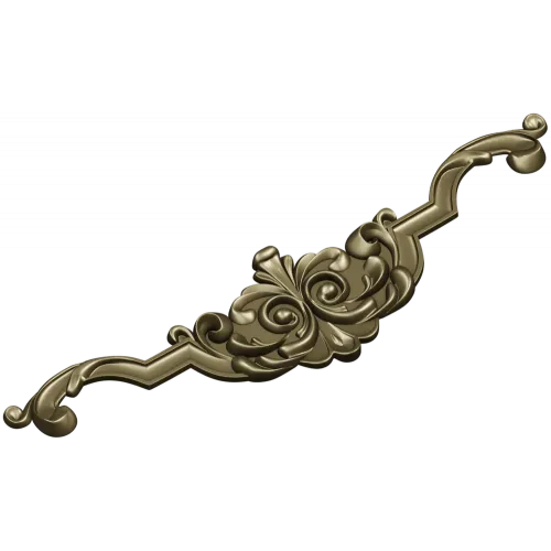 Rococo Scroll Crest - STL 3D model for CNC milling