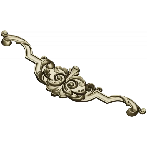 Rococo Scroll Crest - STL 3D model for CNC milling