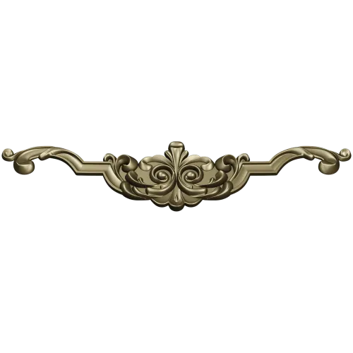 Rococo Scroll Crest - STL 3D model for CNC milling