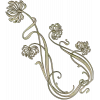 Art Nouveau Chrysanthemum Corner Relief STL