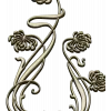 Art Nouveau Chrysanthemum Corner Relief STL