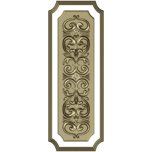 Vertical Acanthus Decorative Panel STL for CNC