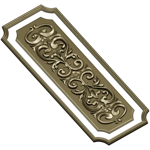 Vertical Acanthus Decorative Panel STL for CNC