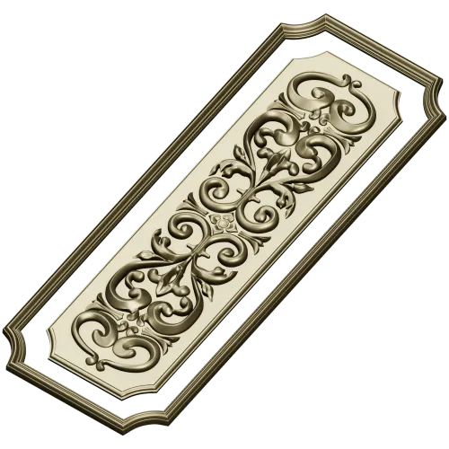 Vertical Acanthus Decorative Panel STL for CNC