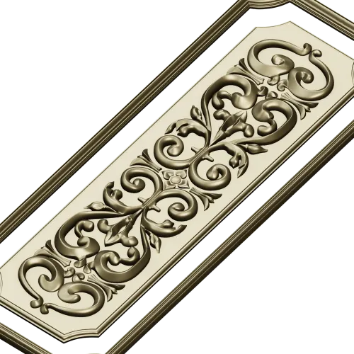 Vertical Acanthus Decorative Panel STL for CNC