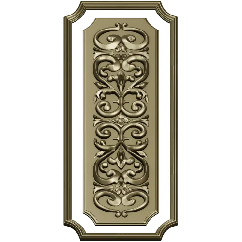 Vertical Acanthus Decorative Panel STL for CNC