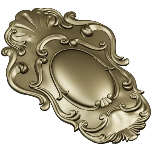 Baroque Oval Cartouche STL