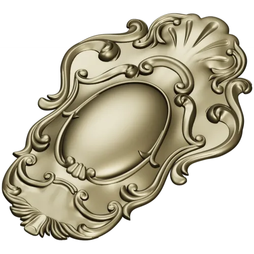 Baroque Oval Cartouche STL