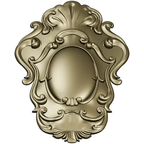 Baroque Oval Cartouche STL