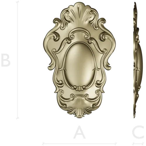 Baroque Oval Cartouche STL
